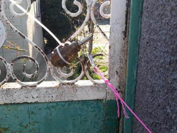 Житель Одесской области на воротах своего дома нашел гранату