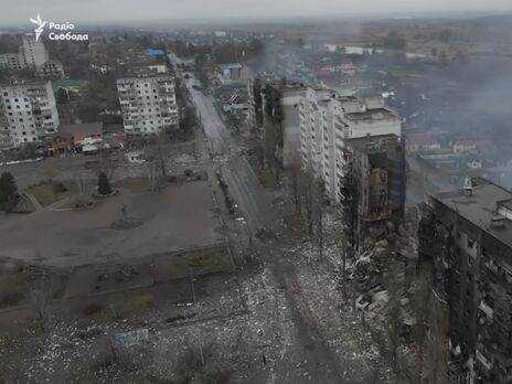 Міноборони опублікувало відео масштабних руйнувань в Бородянці під Києвом