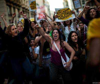 В Мадриде на акцию протеста вышли около 30 тыс. человек