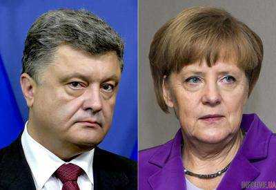Президент Украины и А.Меркель обсудили прекращение огня на Донбассе и освобождение заложников