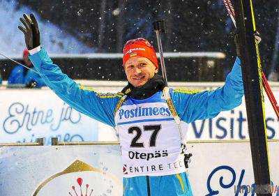Украинский спортсмен С.Семенов завоевал "бронзу" на этапе Кубка мира по биатлону