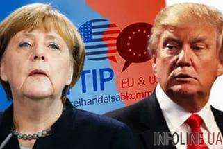 Президент США Д.Трамп начал переговоры с А.Меркель