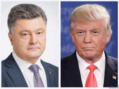Ситуацию на Донбассе обсудили Д.Трамп и П.Порошенко