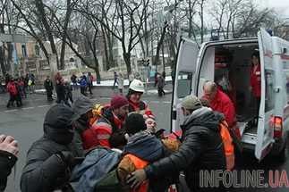 Некоторые из митинговавших на Майдане активистов обратились за медицинской помощью