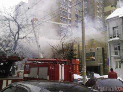 В центре Киева горела четырёхэтажка
