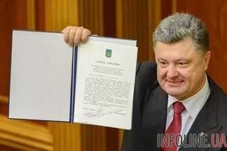 П.Порошенко подписал закон о ратификации соглашения ЗСТ между Украиной и Канадой