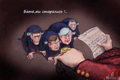 Снятие Януковича с розыска высмеяли искрометной карикатурой