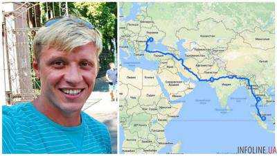 Украинец Р.Верин велосипедом преодолел более 14 тыс. километров из Одессы в Сингапур.Видео