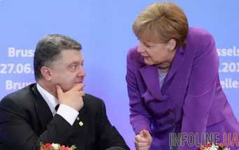 П.Порошенко и А.Меркель начали переговоры тет-а-тет