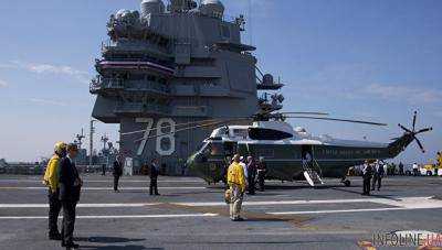 Д.Трамп принял участие в спуске на воду нового авианосца ВМС США