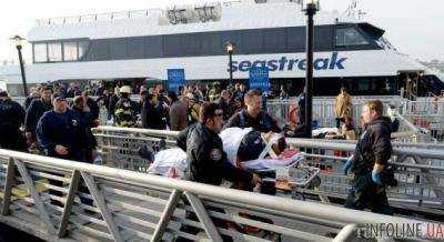В Нью-Йорке водное такси врезалось в причал, 30 человек пострадали.Видео