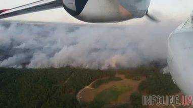 Более суток в Херсонской области укрощают лесной пожар, задействована авиация