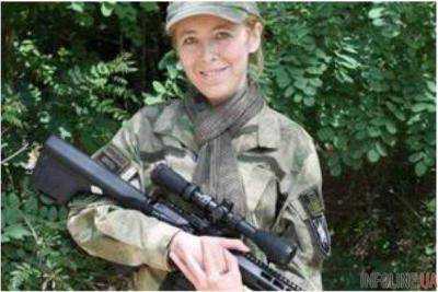 Украинская снайперша ликвидировала двух боевиков. Видео