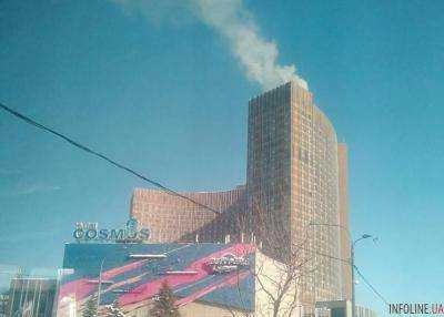 В Москве горел отель "Космос"