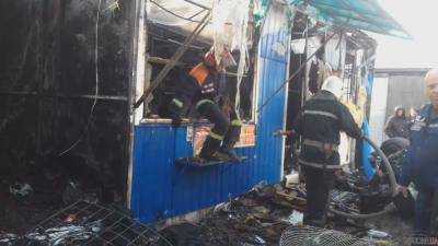 В Винницкой области сгорел рынок сувениров