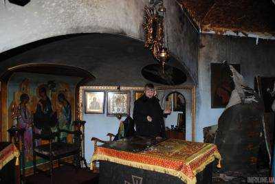 В Киеве подожгли церковь Московского патриархата. Фото