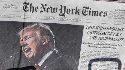Новый издатель The New York Times попросил Трампа прекратить нападки на работников СМИ