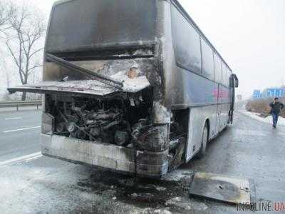 В Житомирской области горел автобус  международного сообщения