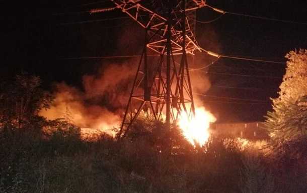 На Одесчине произошел пожар под высоковольтными линиями
