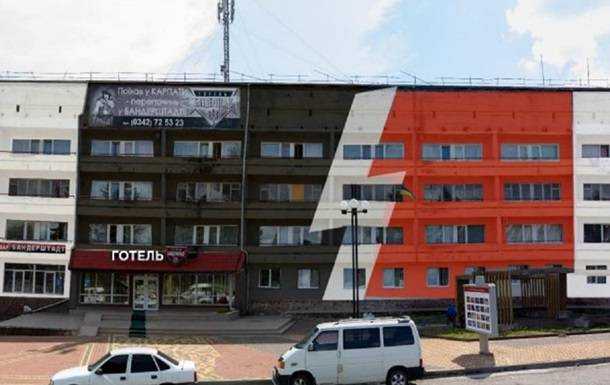 Нагадує "зіг". У мережі скандал через фасад готелю в Івано-Франківську