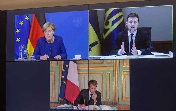 Зеленський, Меркель і Макрон обговорили Донбас