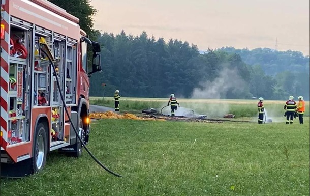 В Швейцарии загорелся и упал воздушный шар