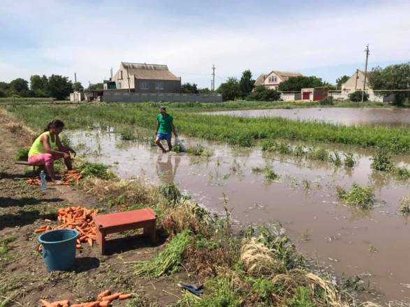В Херсонской области подтопленными в результате сильных дождей остаются 120 дворов