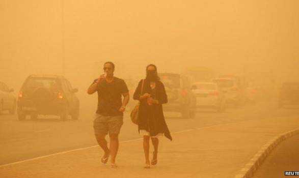 На Индию надвигаются пылевые бури