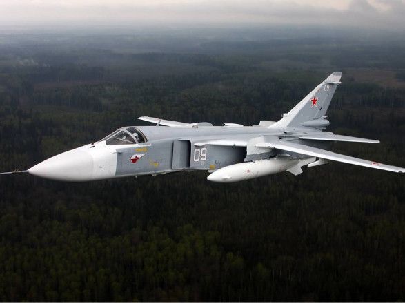 В россии разбился бомбардировщик Су-24М