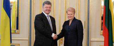 Порошенко в телефонном разговоре с Грибаускайте выразил благодарность Литве за ратификацию соглашения об ассоциации Украины с ЕС