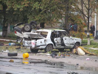 В Шостке были взорваны два автомобиля возле городского отдела милиции. Комментарии начальника УМВД Украины в Сумской области