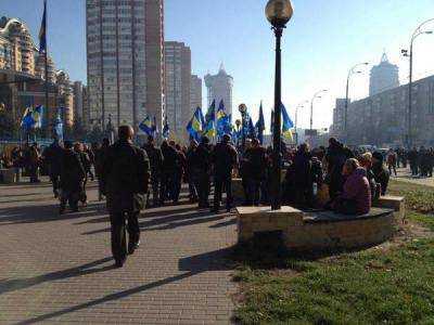 Возле здания ЦИК проходит митинг «Свободы» против фальсификации выборов