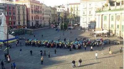 В Италии прошел флешмоб за мир в Украине