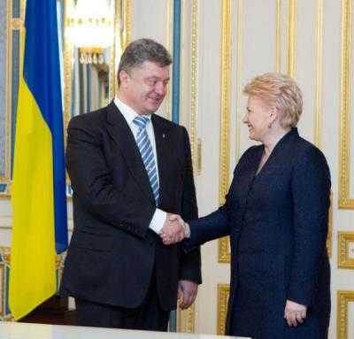 Президент Украины начал встречу с президентом Литвы