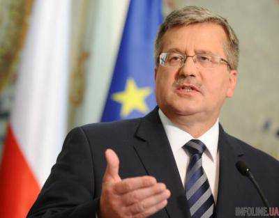 Президент Польши Бронислав Коморовский подписал акт ратификации Сеймом Польши Соглашения об ассоциации Украины и ЕС