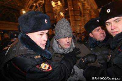 А.Навального задержали на Манежной площади