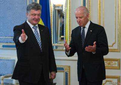 Президент П.Порошенко обсудил с Дж.Байденом вопросы подготовки размещения миротворческой миссии на Донбассе