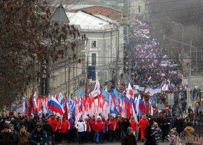 Московских бюджетников сгоняют на митинг к годовщине аннексии Крыма - СМИ