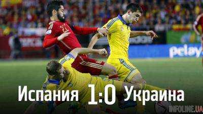 Футболисты сборной Украины уступили испанцам