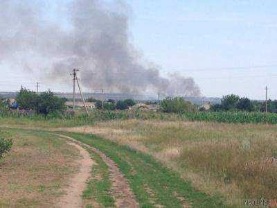 В Луганской области в результате обстрела террористов загорелся лес