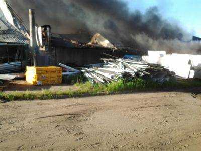 В Винницкой области горел недействующий сахарный завод