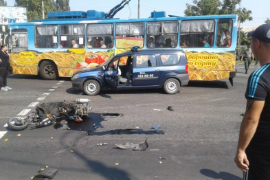 В Донецке начальник райотдела полиции так называемой "ДНР" сбил мирного скутериста