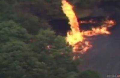 На США обрушилось огненное торнадо из виски. Видео