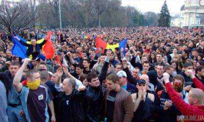 Молдавия. В Кишеневе митингующие установили около 90 палаток. Видео