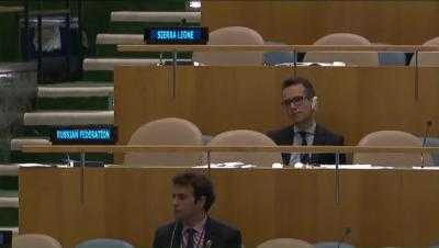 На Генассамблее ООН перед выступлением президента Украины Российская делегация покинула зал