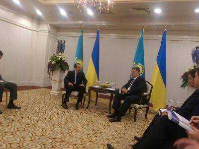 Президент П.Порошенко начал переговоры с премьер-министром Казахстана
