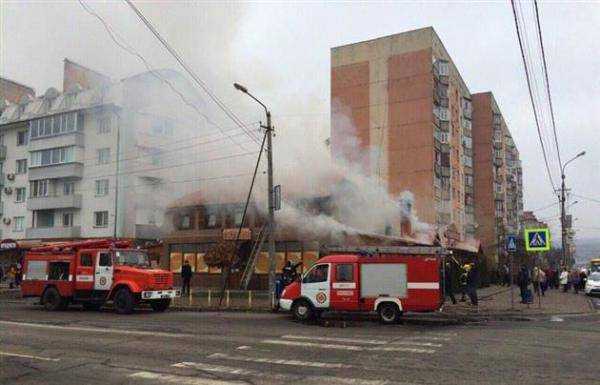 В Мукачево горел ресторан "Гринвич"