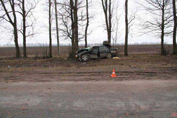 В Винницкой области автомобиль врезался в дерево: погибли два человека