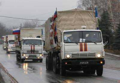 Российский гумконвой прибывает на Донбасс