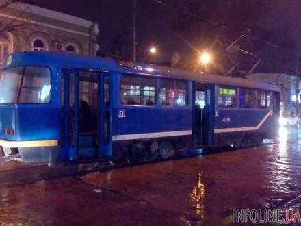 В Одессе горел трамвай. Фото
